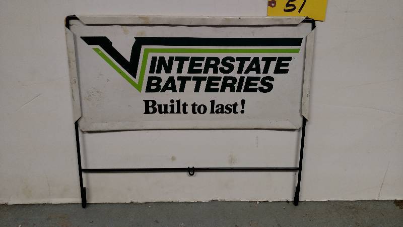 lot 51 image: Interstate Batteries Tin Sign, 9.5...