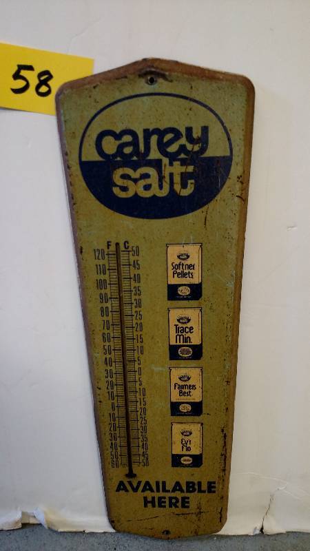lot 58 image: Carey Salt Thermometer, 8 x 24...