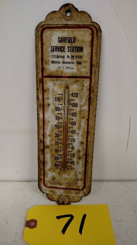 lot 71 image: Garfield Service StationThermometer...
