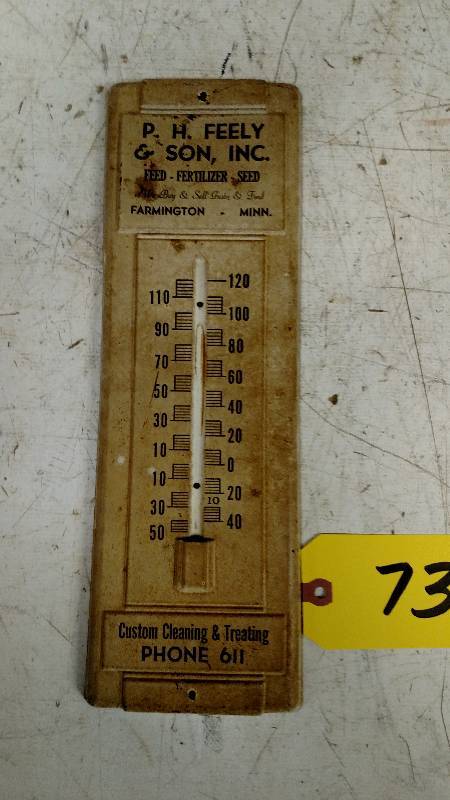 lot 73 image: Feely Elevator Thermometer, 4.5 x ...
