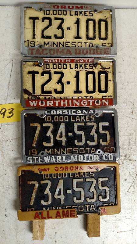 lot 93 image: Pair Minnesota 1953 & Pair Minnesot...