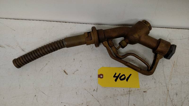 lot 401 image: Brass Gas Pump Handle...