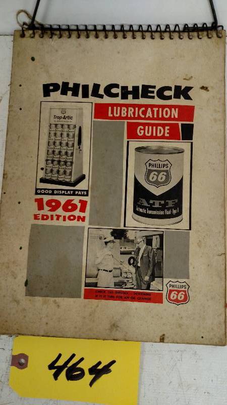 lot 463 image: Phillips 66 1961 Lubrication Guide...