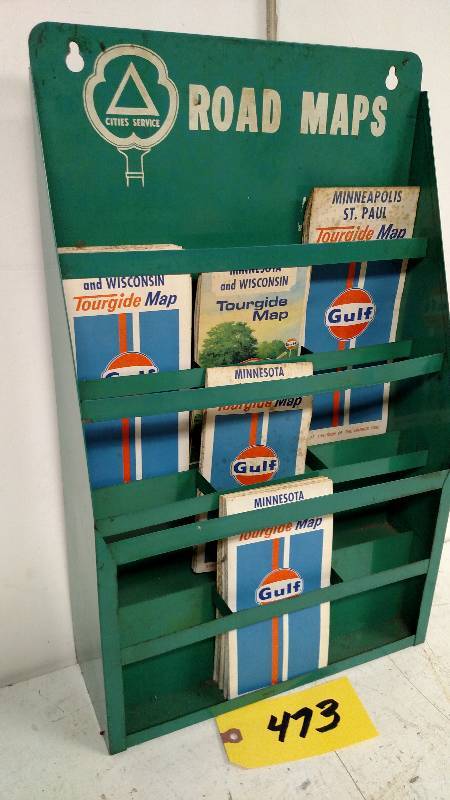 lot 473 image: Cities Service Road Maps Display wi...