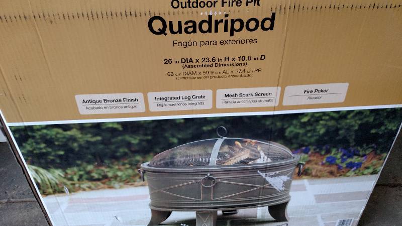 lot 19 image: Hampton Bay Quadripod Fire Pit, 26 ...