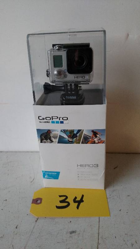 lot 34 image: Go Pro Hero 3 White Edition Waterpr...