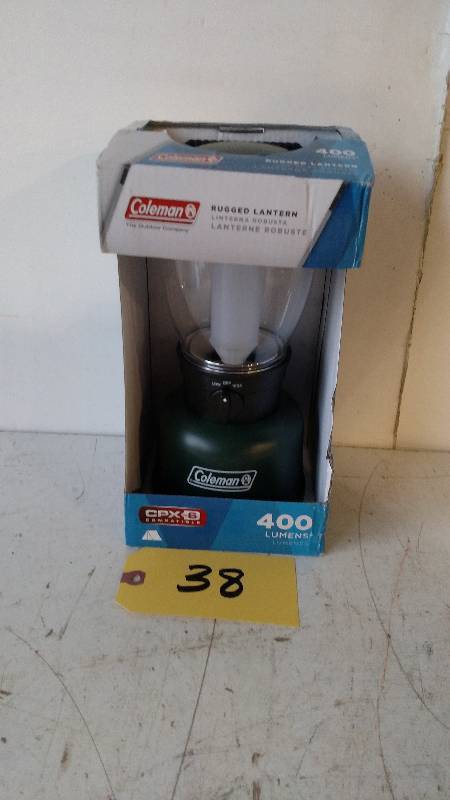 lot 38 image: Coleman Rugged Lantern, 400 Lumens,...