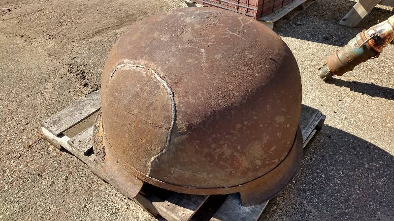 lot 188 image: Cast Iron Kettle, Approx. 36 x 22...