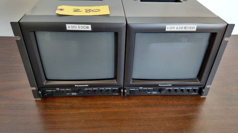 lot 280 image: (2) Panasonic BT-S915DA Color Video...