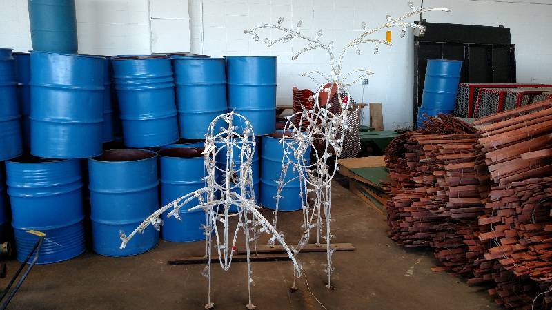 lot 200 image: (2) Illuminated Reindeer...