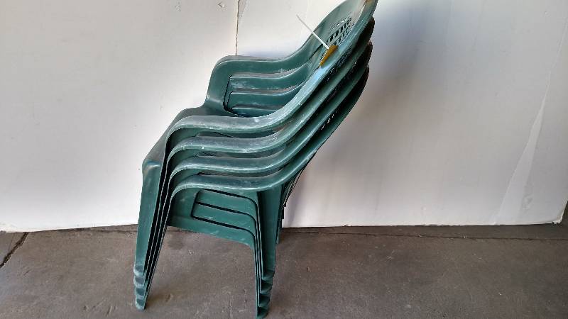 lot 326 image: (4) Plastic Stack Chairs...