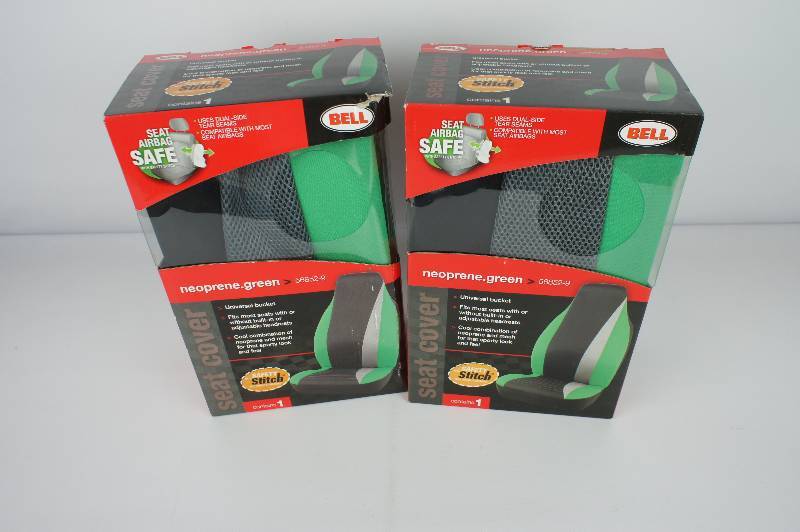 Two Bell Automotive Green Neoprene Universal Bucket Seat Cover