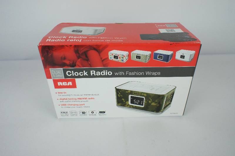 RCA Dual Alarm Clock Radio with Fashion Wraps - Multicolor
