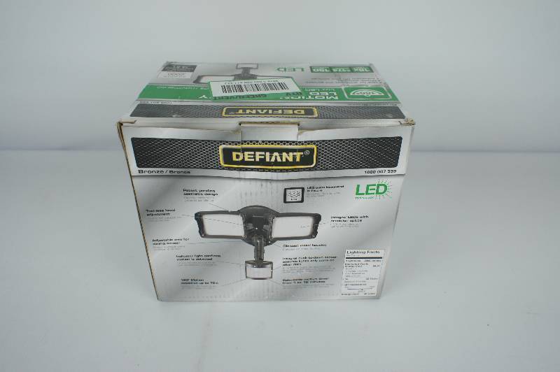Defiant 180 Degree Outdoor Motion Activated Bronze LED Security Floodlight