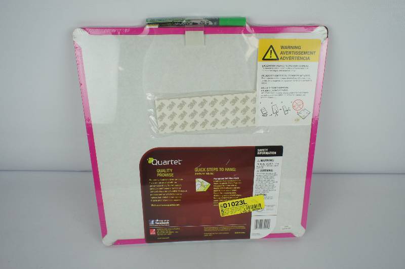 Quartet Dry-Erase Board, 14 x 14 Inches, Frameless, Neon Pink Surface