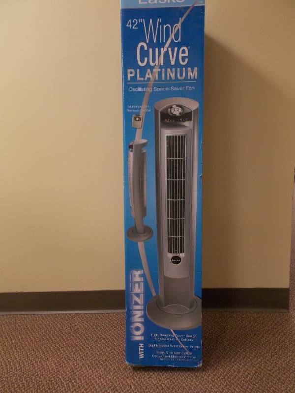 Lasko 42 Wind Curve Platinum Oscillating Fan