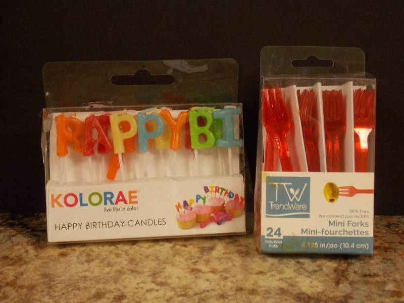 Party Candles and Mini Party Forks