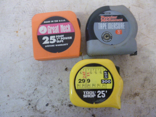 lot 114 image: 3 Tape Measures
