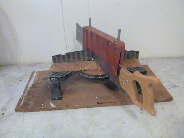 lot 136 image: Hempe Miter Box and Saw