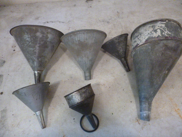 lot 158 image: Miscellaneous Metal Funnels