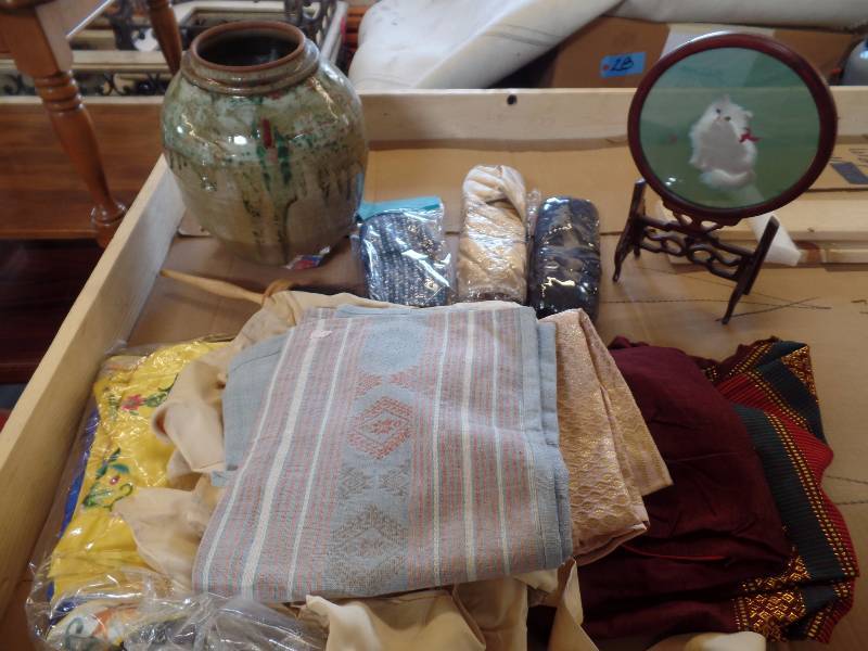 Oriental Clothing, Slippers and Vase