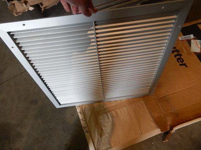 2 Dayton Shutters, 24in x 24in  1, 4 section  exhaust vent