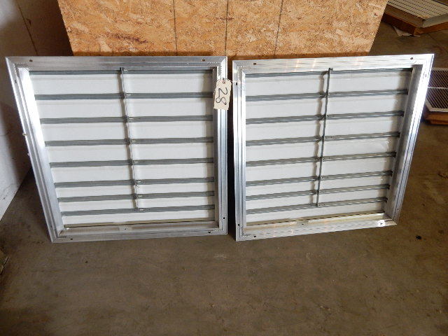 2, 30in x 30 in exhaustintake hoods with louvers