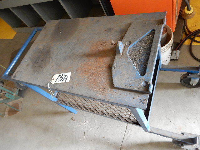 Heavy Duty Metal Cart with mesh metal shelf