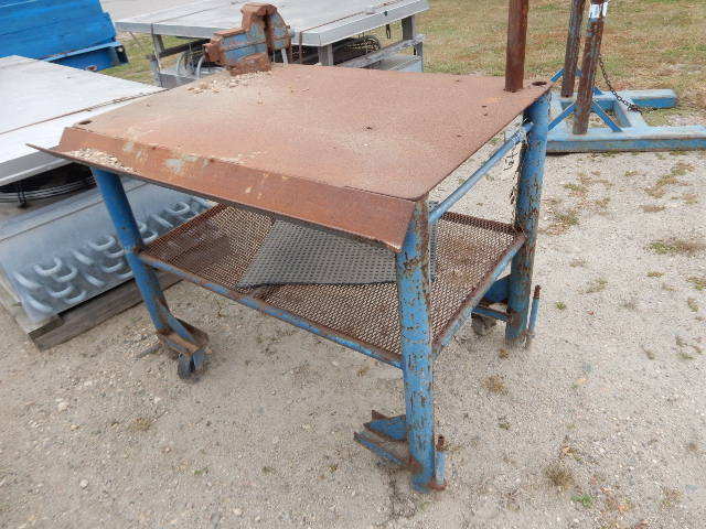 Heavy Steel Work Table..