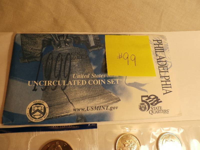 Mint Set with 5 Quarters 1999 P