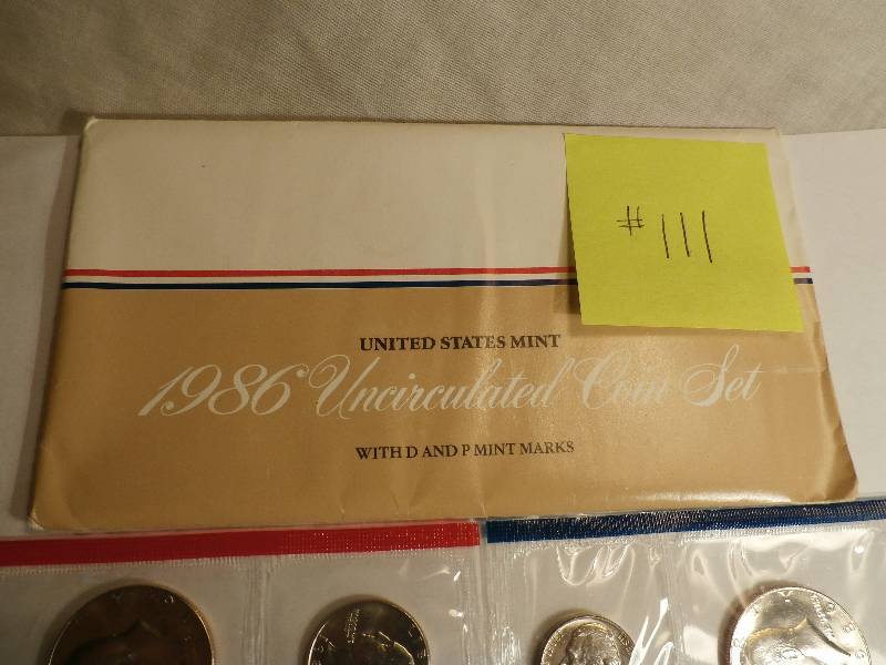 Philadelphia and Denver mint set 1986