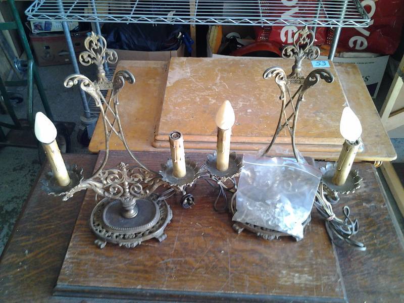 lot 86 image: Pair Of Vintage Candelabras