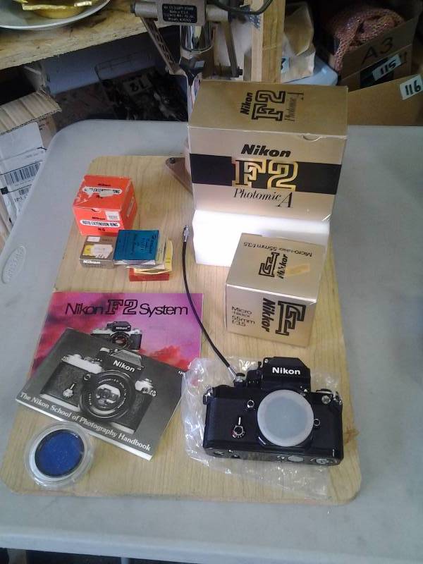 lot 95 image: Nikon F2 With Micro Nikker 55 mm Lens (Like New Condition)