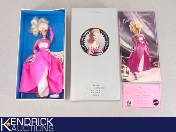 Mint NRFB 35th Anniversary Festival Barbie Doll Signed by Ruth Handler
