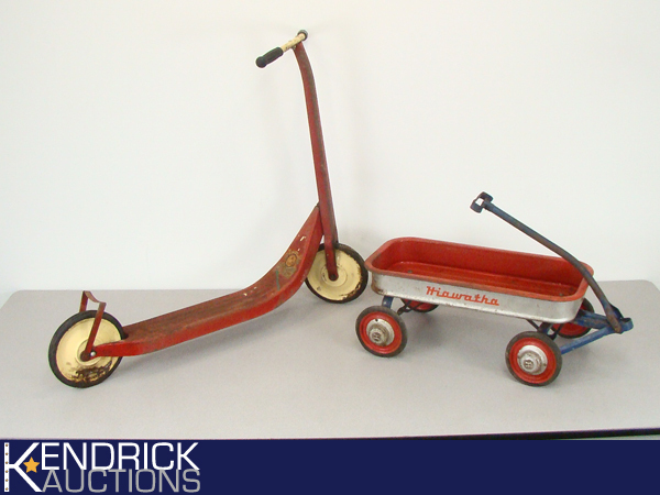 Vintage Wee Wheelers Scooter, and Hiawatha Wagon