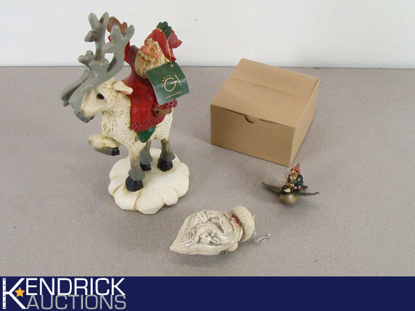 Lot of High End Christmas Santa Figurines, and Ornaments