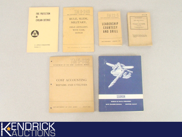 Lot of 1940s etc. Military Handbooks