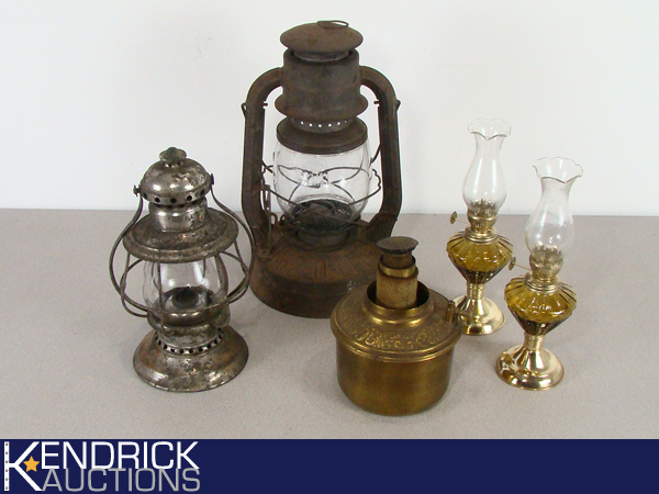 5 Antique LanternsOil Lamps