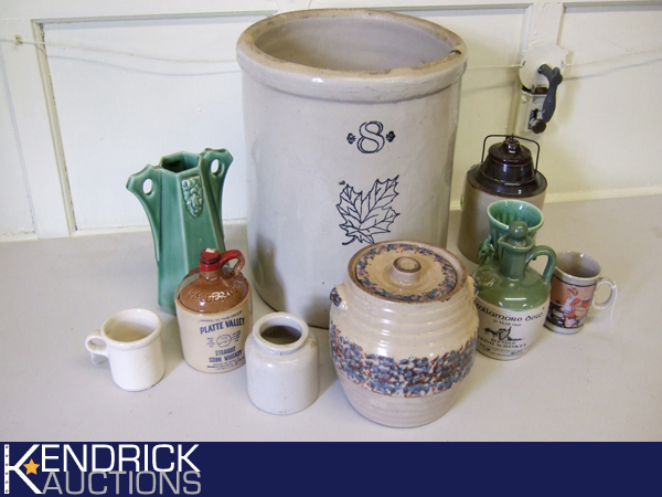 10 Pieces of Various Stoneware Including Red Wing