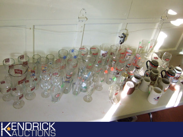 Large Lot of Vintage Beer Advertising Glasses etc.