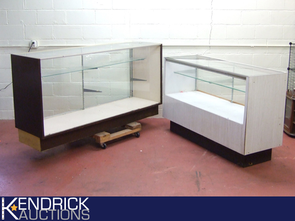2 Glass Countertop Display Cabinets