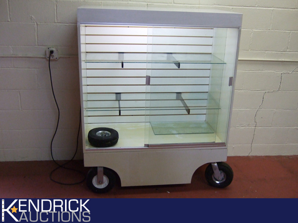 Large Higher End Lighted Store Display on Wheels