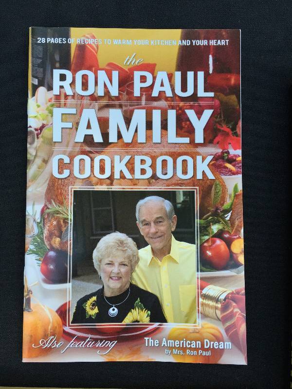 Collectible local cookbooks vintage including Ron Paul and trail cooking