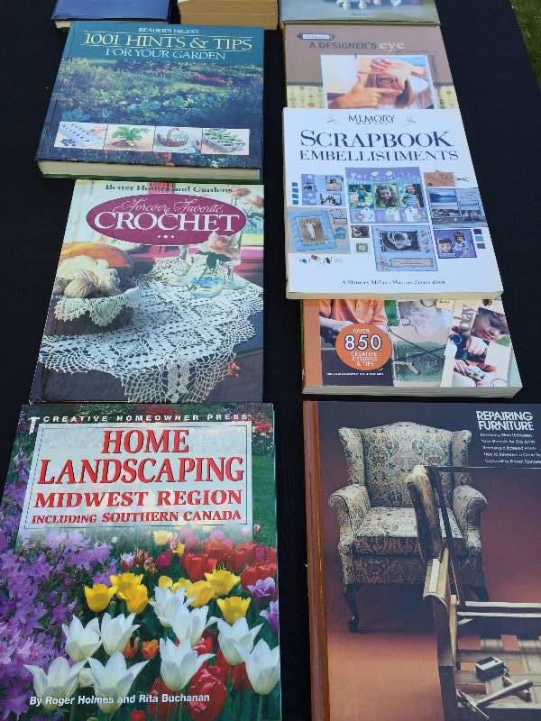 Large lot of useful how to books ranging from kovals antique appraising to furniture repair
