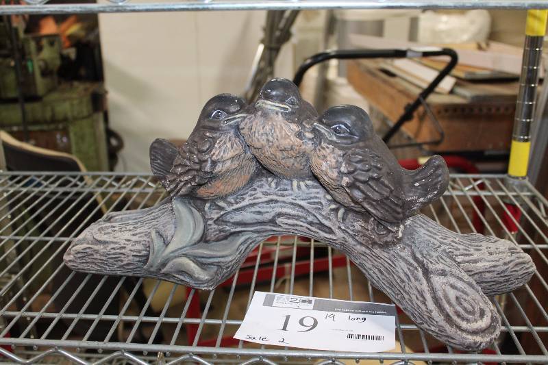 Decorative Log wBirds 19� Length.