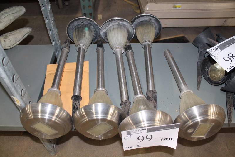 Lot of (7) Solar Powered Exterior Light Fixtures.