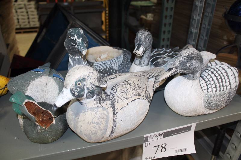Lot of (5) Exterior Bird Decorations Some May Be Broken.