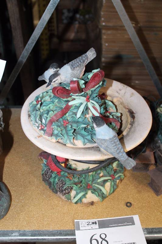 Decorative Bird Bath wBirds.