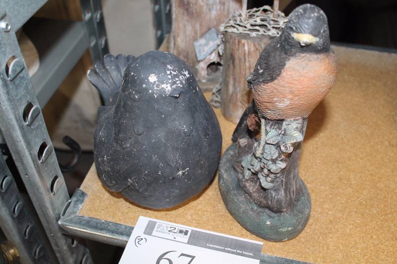 Lot of (2) Outdoor Decorative Birds.