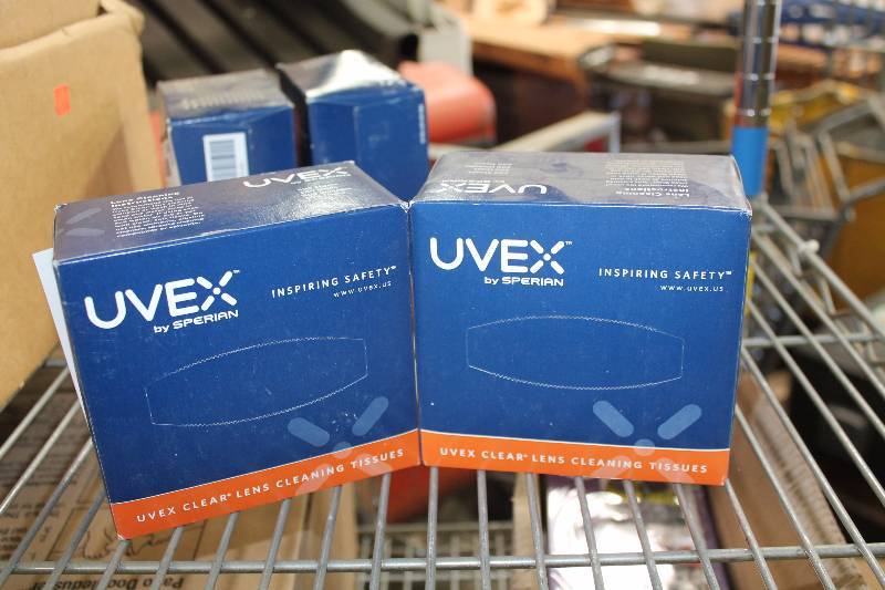 Box Lot of (2) Uvex Clear Lens Cleaning Tissues.